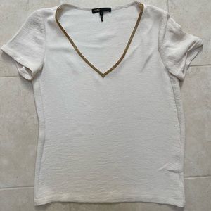 MAJE V neck Tshirt, size 1, very light pink